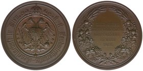 KAISERTUM ÖSTERREICH 
Bronzemedaille 1866 v. Jauner auf die von der Wiener Landwirtschaftsgesellschaft veranstaltete land- und forstwirtschaftliche A...