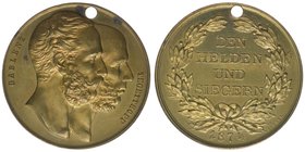 Kaisertum Österreich
Bronzemedaille vergoldet 1874
Wilhelm Freiherr von Tegetthoff und Ludwig Karl Wilhelm Freiherr von Gablenz
gelocht
31.94 Gram...