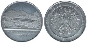 Kaisertum Österreich Kaiser Franz Joseph I.
Medaille 1893 zur Erinnerung an die die Tiroler Landesausstellung
Aluminium, 40mm, 7,16 Gramm, vz