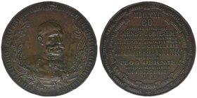 KAISERTUM ÖSTERREICH Medaille

General Johann Frh.v. Appel
Bronzemedaille 1900 aus Anlaß des 60jährigen Dienstjubiläums 
53,11 Gramm, ss entfernte...