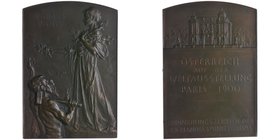 KAISERTUM ÖSTERREICH Paris Bronzeplakette 1900. (St. Schwartz)

Teilnahme Österreichs auf der Weltausstellung
Erinnerungszeichen des Handelsministe...