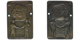 KAISERTUM ÖSTERREICH Kaiser Franz Joseph I. und Kaiser Wilhelm
Plakette 1914
VIRIBUS UNITIS 1914
Bronze, 2,28 Gramm, vz