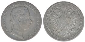 KAISERTUM ÖSTERREICH Kaiser Franz Joseph I.
1 Gulden 1858 V
12.18 Gramm, ss