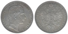 KAISERTUM ÖSTERREICH Kaiser Franz Joseph I.
1 Gulden 1859 E
12,40 Gramm, -vz