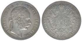 KAISERTUM ÖSTERREICH Kaiser Franz Joseph I.
1 Gulden 1872
12.29 Gramm, -vz