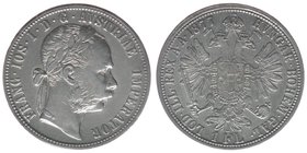 Kaisertum Österreich
Kaiser Franz Joseph I.
Gulden 1877
12,31 Gramm, ss