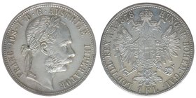 KAISERTUM ÖSTERREICH Kaiser Franz Joseph I.
1 Gulden 1878
12,36 Gramm, vz+