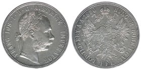 Kaisertum Österreich
Kaiser Franz Joseph I.
Gulden 1880
12,40 Gramm, ss/vz