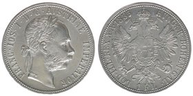 Kaisertum Österreich
Kaiser Franz Joseph I.
Gulden 1885
12,38 Gramm, ss/vz