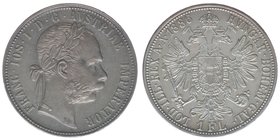 KAISERTUM ÖSTERREICH Kaiser Franz Joseph I.
1 Guden 1886
12.38 Gramm, vz