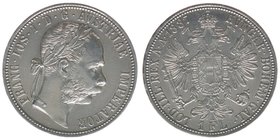Kaisertum Österreich
Kaiser Franz Joseph I.
Gulden 1887
12,37 Gramm, -vz