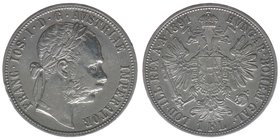 Kaisertum Österreich
Kaiser Franz Joseph I.
Gulden 1891
12,33 Gramm, ss gereinigt