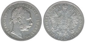 KAISERTUM ÖSTERREICH
 Kaiser Franz Joseph I.
1 Gulden 1892
12,33 Gramm, -vz