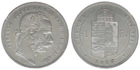 Kaisertum Österreich-Ungarn
Kaiser Franz Joseph I.
Forint 1877 KB
12,37 Gramm, vz Avers Kratzer