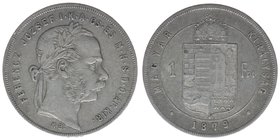 Kaisertum Österreich - Ungarn
Kaiser Franz Joseph I.
1 Forint 1879 KB
12,31 Gramm, vz+