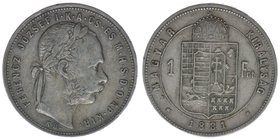 Kaisertum Österreich-Ungarn
Kaiser Franz Joseph I.
1 Forint 1881 KB
12,33 Gramm, ANK 93, ss