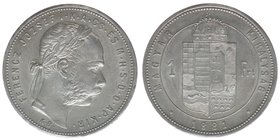 Kaisertum Österreich-Ungarn
Kaiser Franz Joseph I.
Forint 1881 KB
12,36 Gramm, -vz