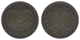 Kaisertum Österreich
Kaiser Franz Joseph I.

1 Heller 1916
1,62 Gramm, vz