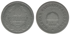 KAISERTUM ÖSTERREICH
Kaiser Franz Joseph I.
10 Filler 1892 KB