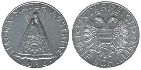 Österreich 1. Republik
5 Schilling 1936
15,09 Gramm, -vz