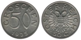 Österreich 1. Republik
50 Groschen 1935
5,49 Gramm, -vz
