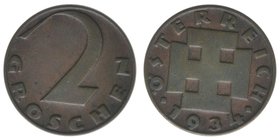Österreich 1. Republik
2 Groschen 1934
3,27 Gramm, ss