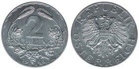 Österreich 2. Republik
2 Schilling 1946
Aluminium, 2,77 Gramm, -stfr