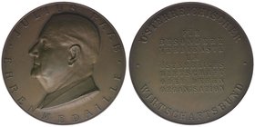 ÖSTERREICH 2. REPUBLIK
Julius Raab Ehrenmedaille
Österreichischer Wirtschaftsbund 
Bronze, 56,59 Gramm, vz