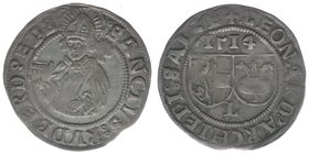 Erzbistum Salzburg  Leonhard von Keutschach 1495-1519
 4 Kreuzer – Batzen 1514

   Zöttl 67,  Probszt 107,  BR 425
3,12 Gramm, ss/vz...
