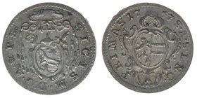 Erzbistum Salzburg  Sigismund III. Graf Schrattenbach 1753-1771
Kreuzer 1757

Zöttl 3091, Probszt 2363
0,67 Gramm, vz