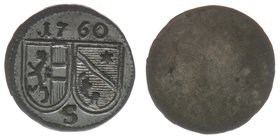 Erzbistum Salzburg Sigismund III. Graf Schrattenbach 1753-1771
Pfennig 1760

Zöttl 3104, Probszt 2376, BR 4402
0,30 Gramm,- vz
