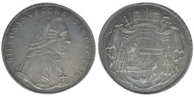 Erzbistum Salzburg Hieronymus Graf Colloredo 1772-1803

Taler 1799 M
27,94 Gramm, ss/vz

Zöttl 3239, Pr 2453