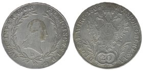 SALZBURG Kaiser Franz I.
20 Kreuzer 1808 D
6,64 Gramm, ss+