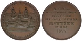SALZBURG Kupfermedaille 1877
Mattsee Stiftsjubiläum
34,12 Gramm, vz/stfr