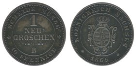 SACHSEN
1 Neu Groschen 1865 B
ss