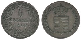 Sachsen Meiningen
6 Kreuzer 1840
ss