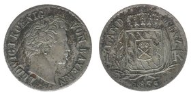 BAYERN Ludwig I. König von Bayern

1 Kreuzer Landmünze 1835
0,71 Gramm, vz++