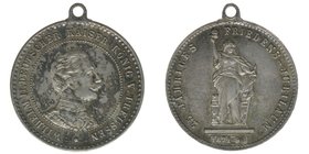 Preussen
Wilhelm II.
Medaille 1896 25jähriges Friedensjubiläum
Silber
3,27 Gramm, -vz