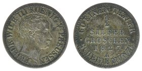 PREUSSEN Friedrich Wilhelm III. 1797-1840
1/2 Silbergroschen 1827 A
AKS 30 1,08 Gramm -vz