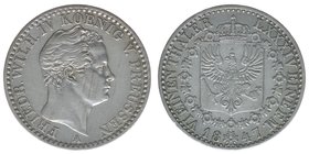 PREUSSEN Friedrich Wilhelm IV.

1/6 Taler 1847 A
5,28 Gramm, ss+