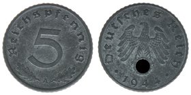Deutsches Drittes Reich
5 Reichspfennig 1944 A
2,57 Grammn, vz