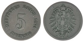 DEUTSCHES REICH
5 Pfennig 1874 G
s/ss