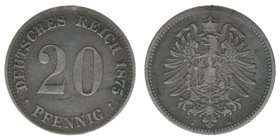 DEUTSCHES REICH
20 Pfennig 1875 G 
ss