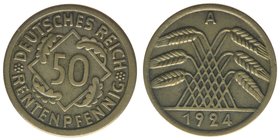 DEUTSCHES REICH
50 Rentenpfennig 1924 A
ss
