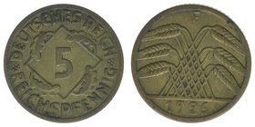 DEUTSCHES REICH
5 Reichspfennig 1926 F
ss