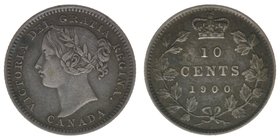 Canada Queen Victoria

10 Cents 1900 
Kahnt/Schön 3, 2.35 Gramm, ss+