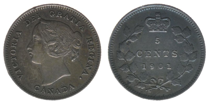 Canada Queen Victoria

5 Cents 1901
Kant/Schön 2, 1.15 Gramm, ss/vz