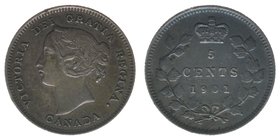 Canada Queen Victoria

5 Cents 1901
Kant/Schön 2, 1.15 Gramm, ss/vz