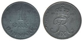 Dänemark Frederick IX.
1 Öre 1948
Zink, 1.50 Gramm,16mm, vz++
Auflage 300 stk.
