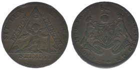 Großbritannien
Prince of Wales Copper Half Penny 
Token 1790

Bronze
9.66g
30mm
ss